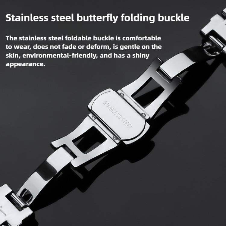 Irregular Butterfly Buckle Metal Stainless Steel Watch Band