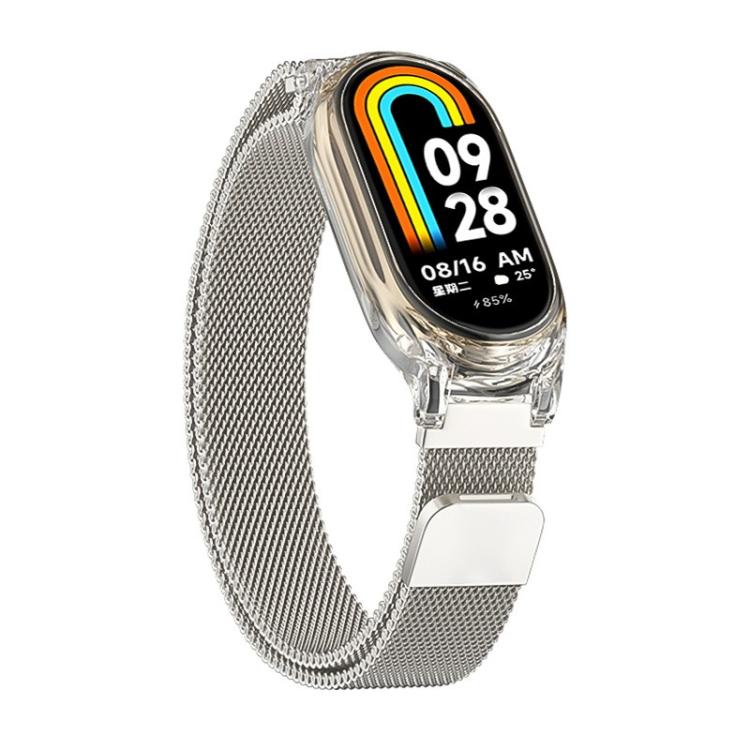 Transparent PC Case Milanese Magnetic Metal Watch Band