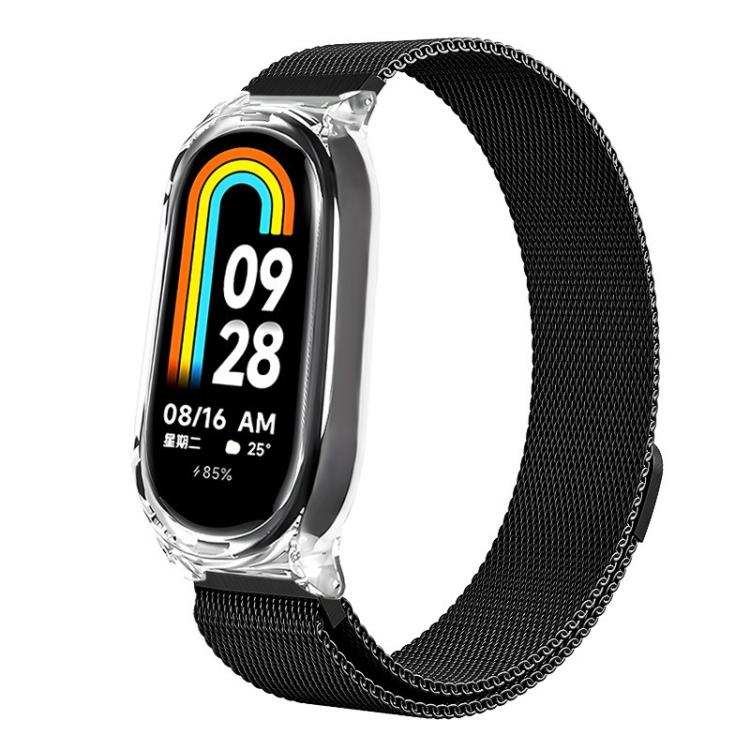 Transparent PC Case Milanese Magnetic Metal Watch Band