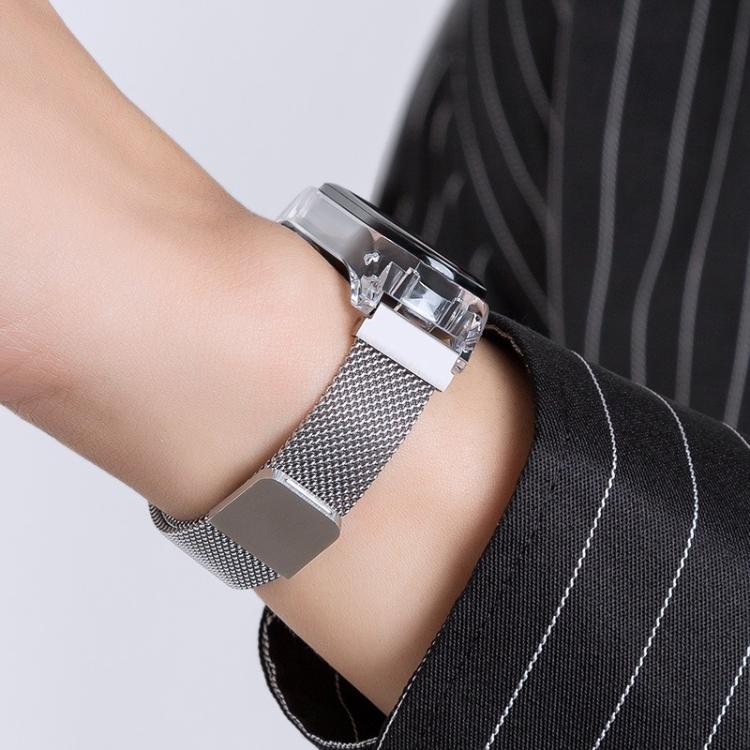 Transparent PC Case Milanese Magnetic Metal Watch Band