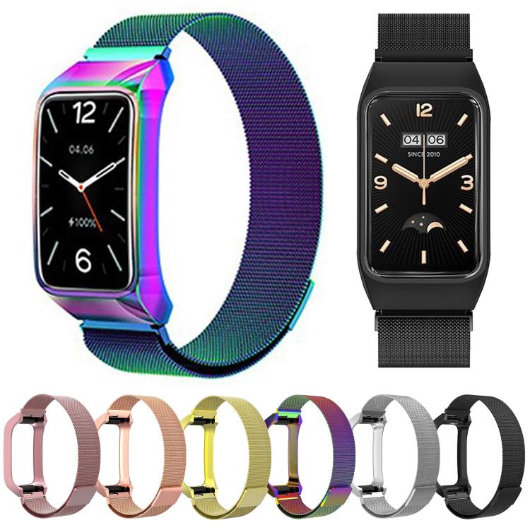 Stainless Steel Frame Integrated Milanese Magnetic Metal Watch Band