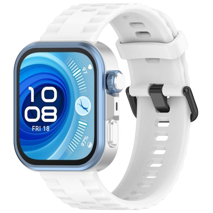 Quick Release Black Buckle Silicone Watch Band