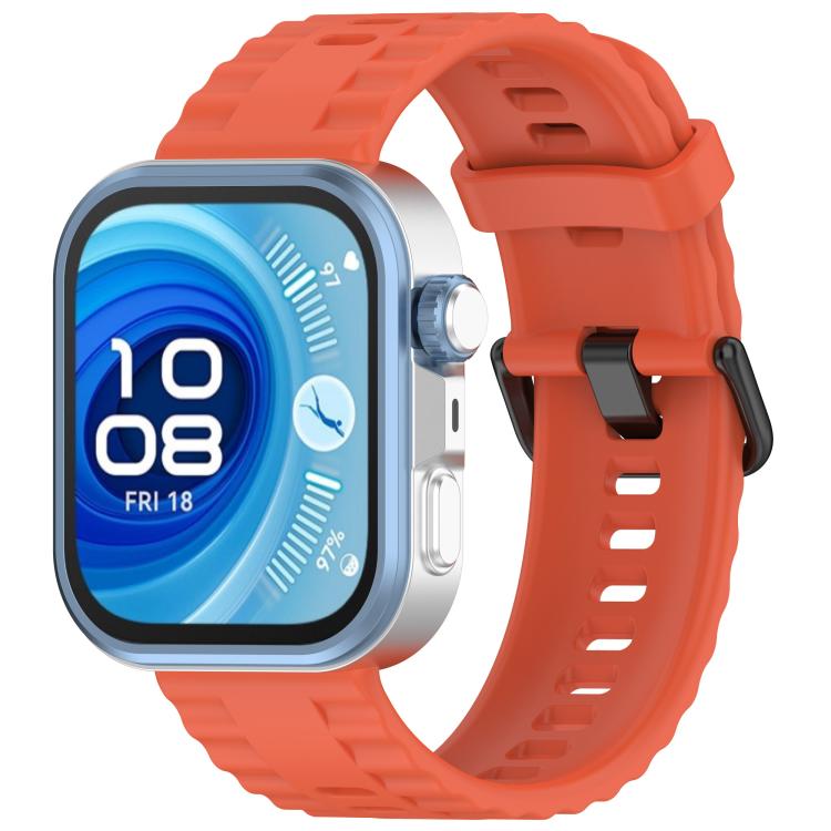 Quick Release Black Buckle Silicone Watch Band