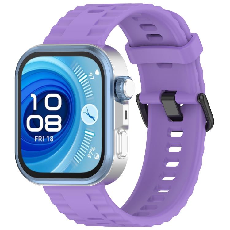 Quick Release Black Buckle Silicone Watch Band