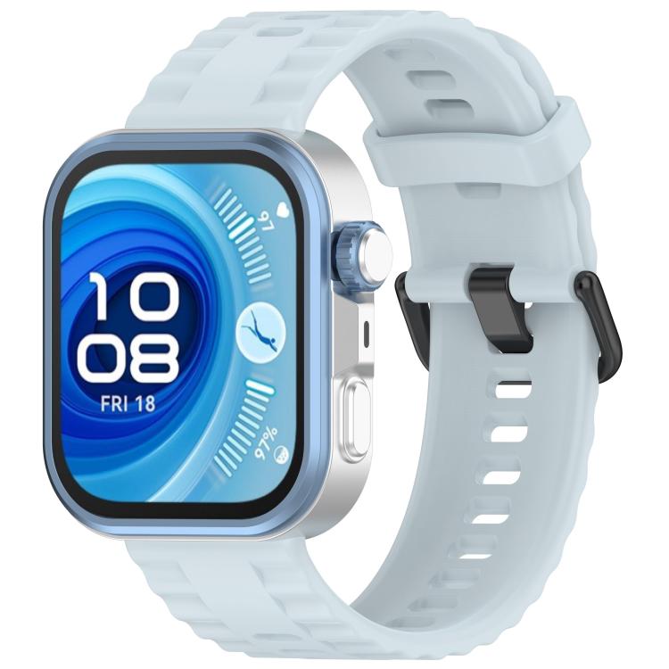 Quick Release Black Buckle Silicone Watch Band