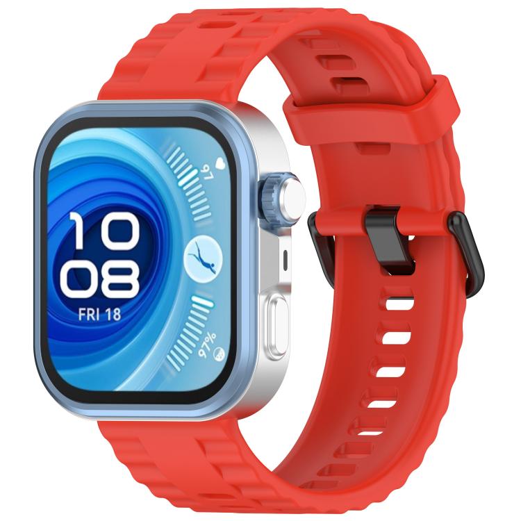 Quick Release Black Buckle Silicone Watch Band