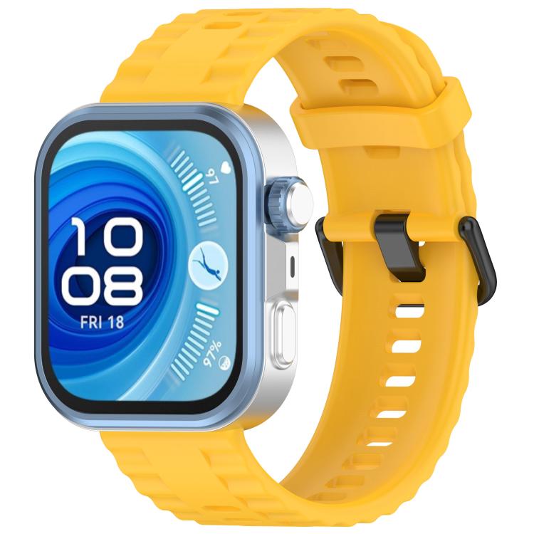 Quick Release Black Buckle Silicone Watch Band