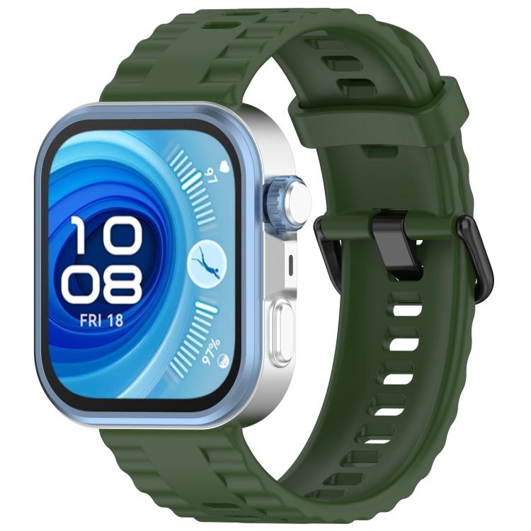 Quick Release Black Buckle Silicone Watch Band
