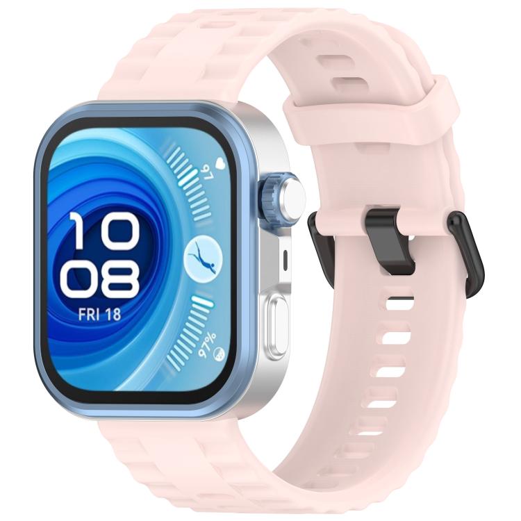 Quick Release Black Buckle Silicone Watch Band