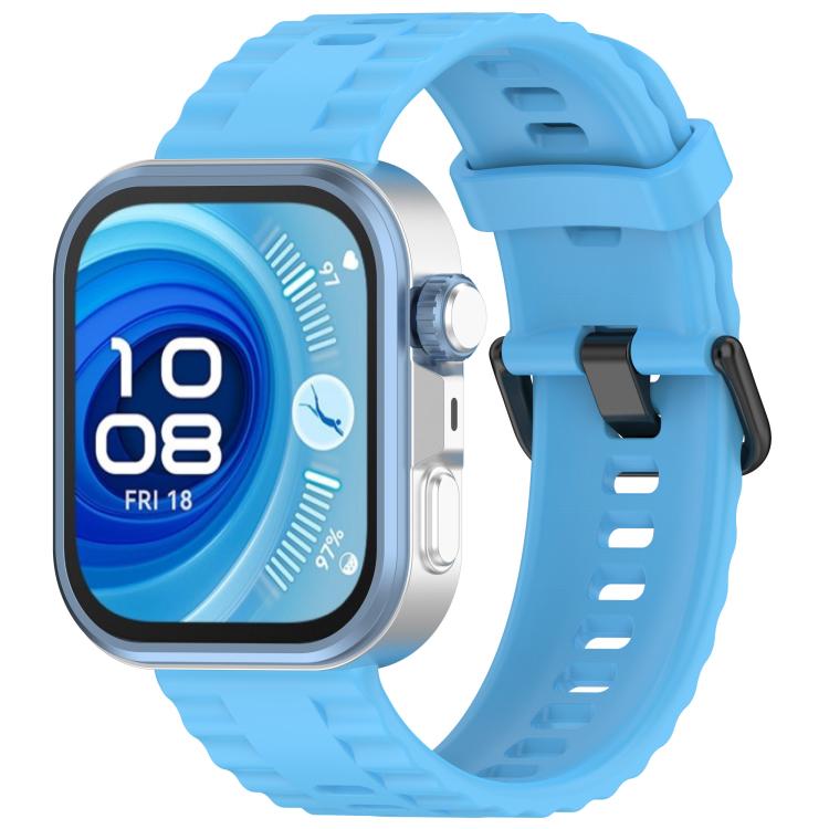 Quick Release Black Buckle Silicone Watch Band