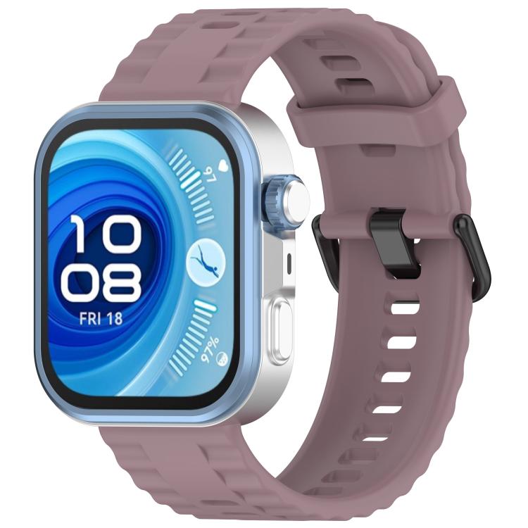 Quick Release Black Buckle Silicone Watch Band