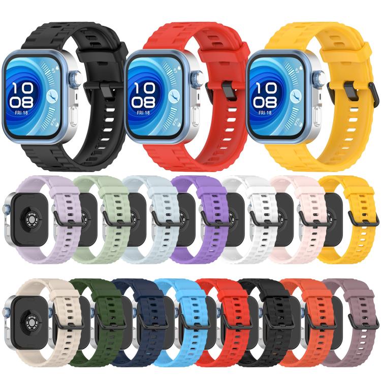 Quick Release Black Buckle Silicone Watch Band