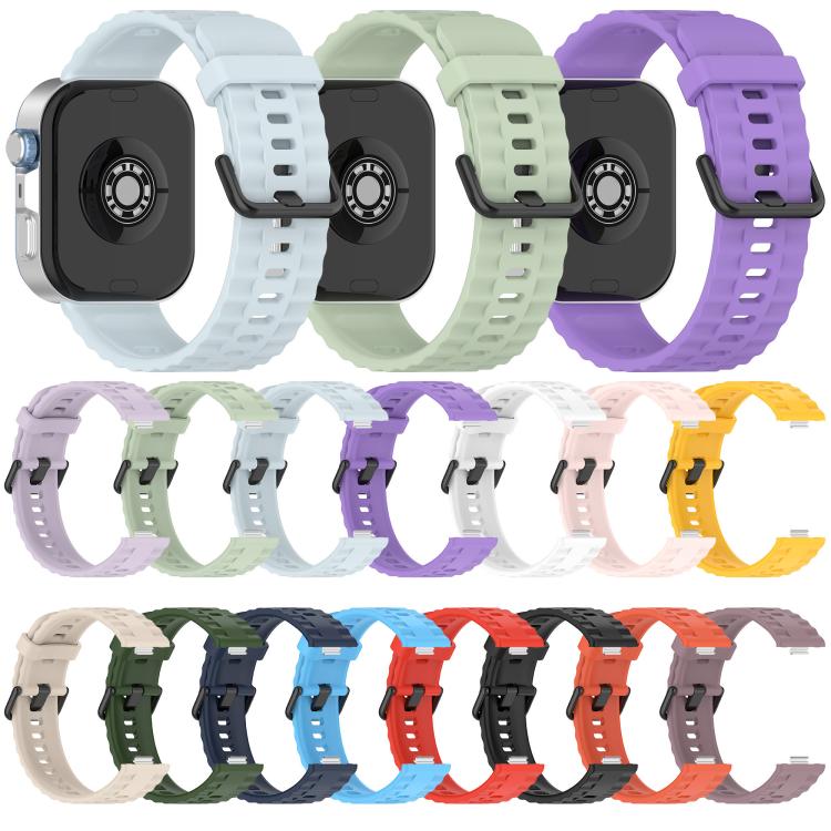 Quick Release Black Buckle Silicone Watch Band