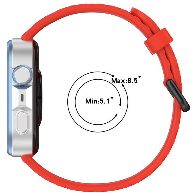 Quick Release Black Buckle Silicone Watch Band