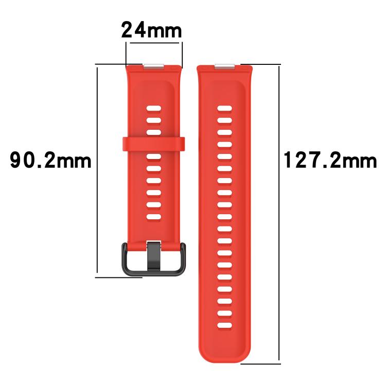 Quick Release Black Buckle Silicone Watch Band