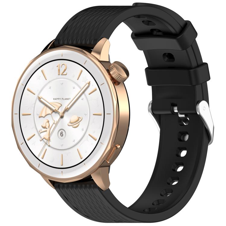 18mm Rhombus Texture Quick Release Buckle Silicone Watch Band