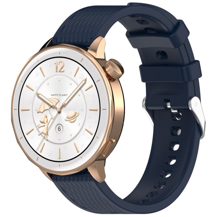 18mm Rhombus Texture Quick Release Buckle Silicone Watch Band