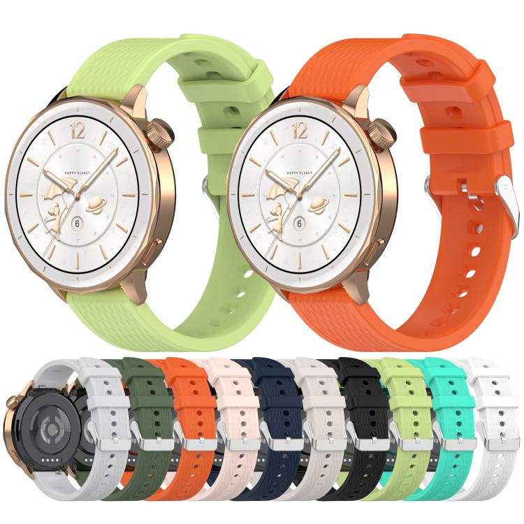 18mm Rhombus Texture Quick Release Buckle Silicone Watch Band