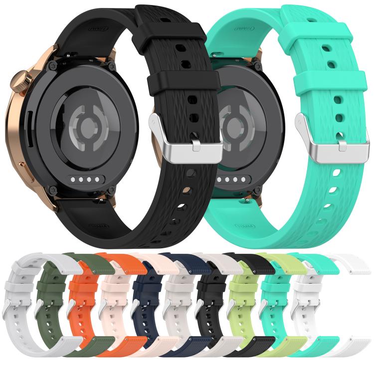 18mm Rhombus Texture Quick Release Buckle Silicone Watch Band