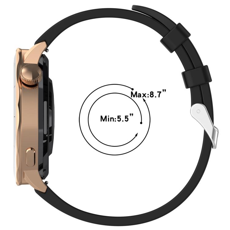 18mm Rhombus Texture Quick Release Buckle Silicone Watch Band