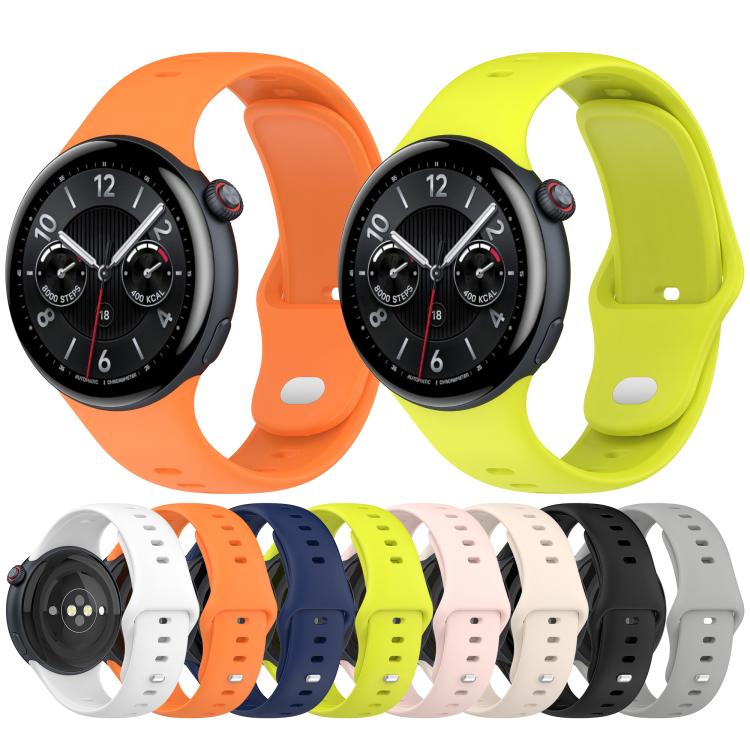 Solid Color Reverse Buckle Silicone Watch Band