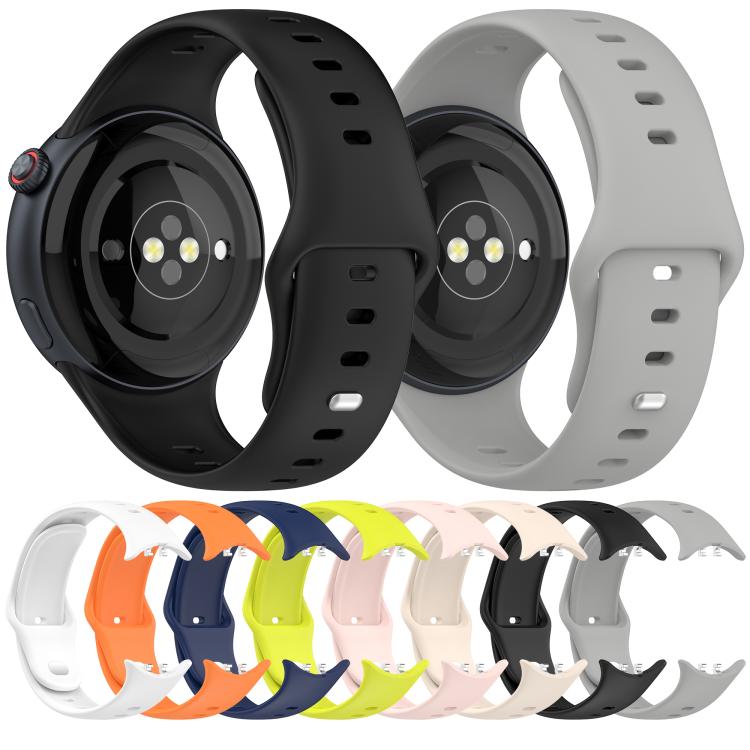 Solid Color Reverse Buckle Silicone Watch Band