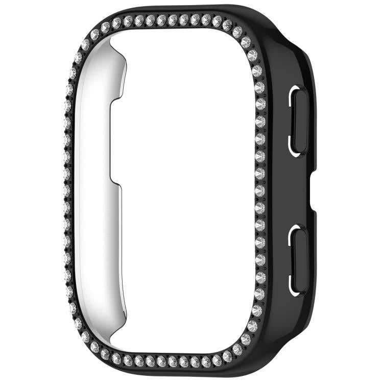 Single Row Diamond Half Coverage Hollow TPU Watch Protective Case