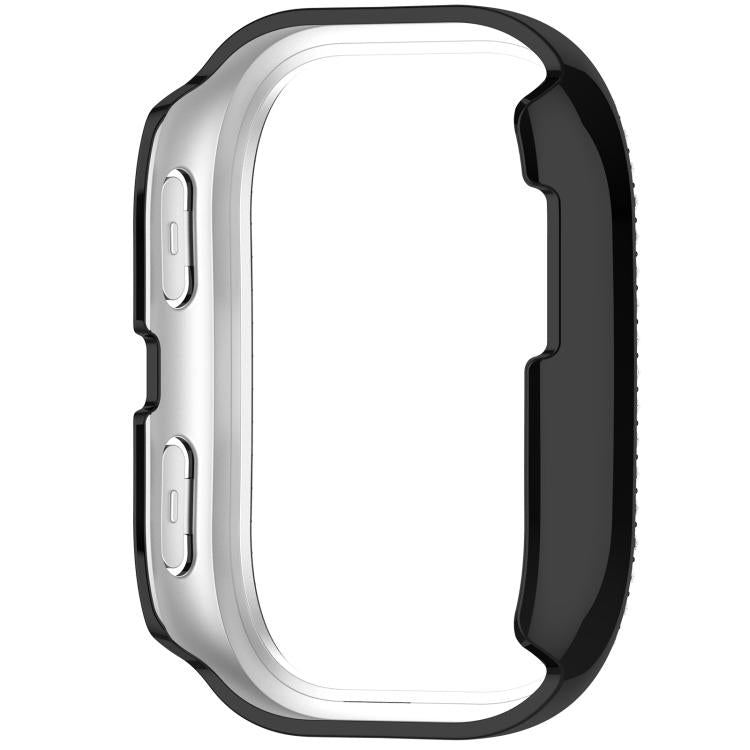 Single Row Diamond Half Coverage Hollow TPU Watch Protective Case