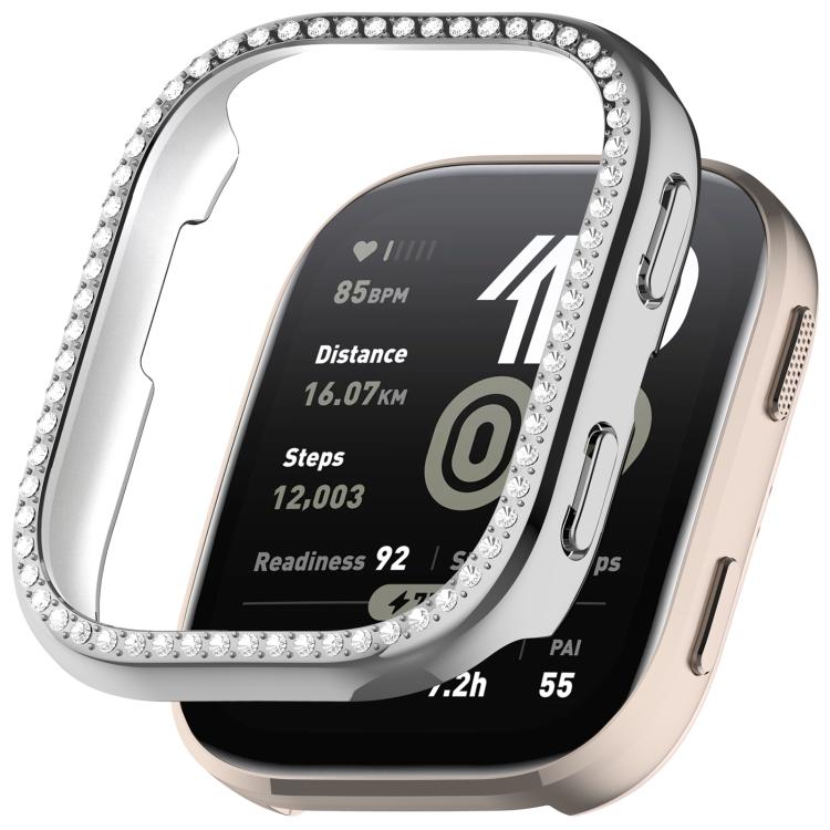 Single Row Diamond Half Coverage Hollow TPU Watch Protective Case