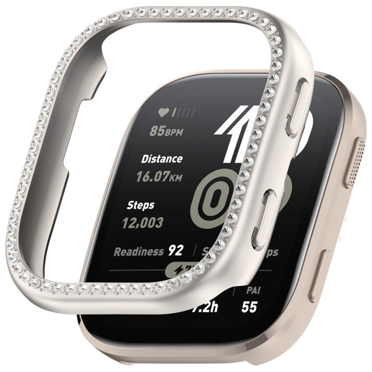 Single Row Diamond Half Coverage Hollow TPU Watch Protective Case