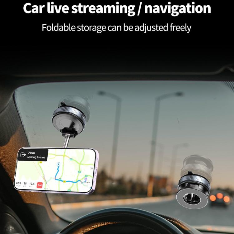 K007 Dashboard Stand 360 Degree Rotation Car Suction Cup Base Magnetic Mount Phone Holder, K007 (Black), K007 (White)