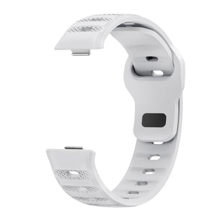 Black Buckle Dotted Silicone Watch Band