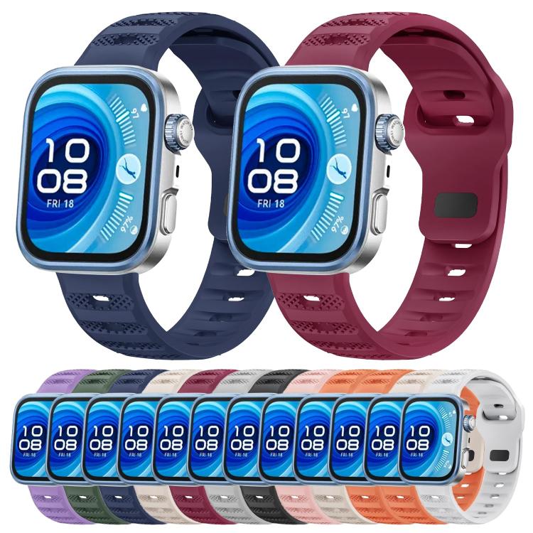 Black Buckle Dotted Silicone Watch Band