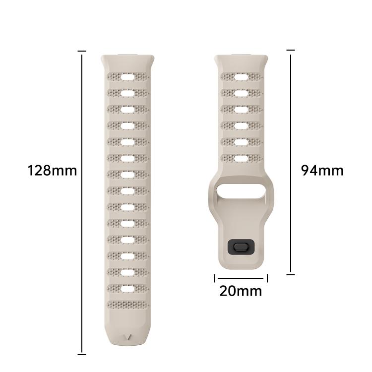 Black Buckle Dotted Silicone Watch Band