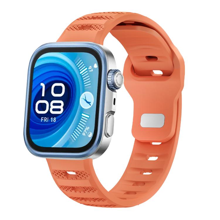 Silver Buckle Dotted Silicone Watch Band