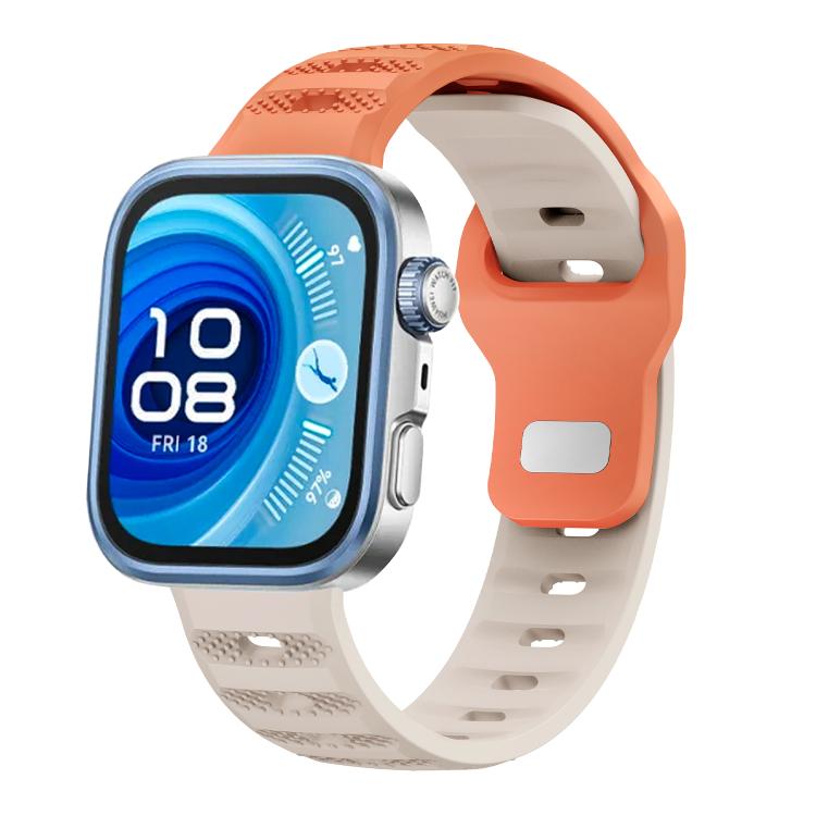 Silver Buckle Dotted Silicone Watch Band