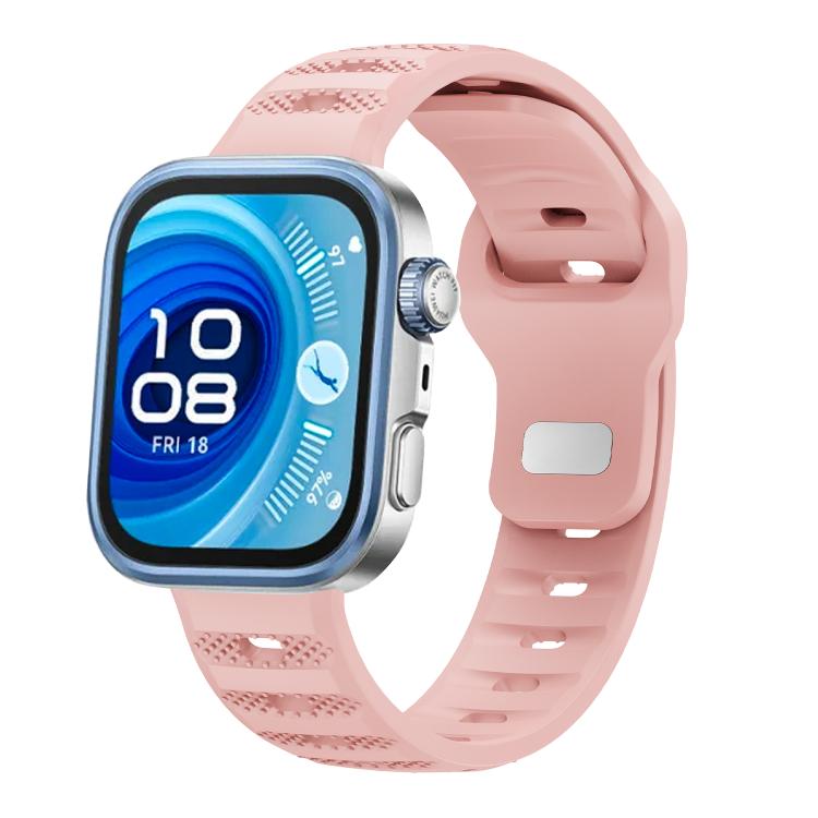 Silver Buckle Dotted Silicone Watch Band