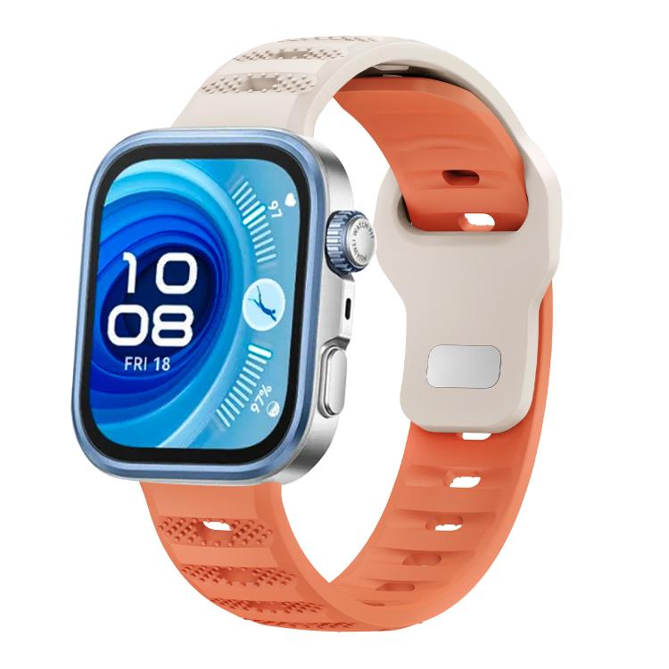 Silver Buckle Dotted Silicone Watch Band