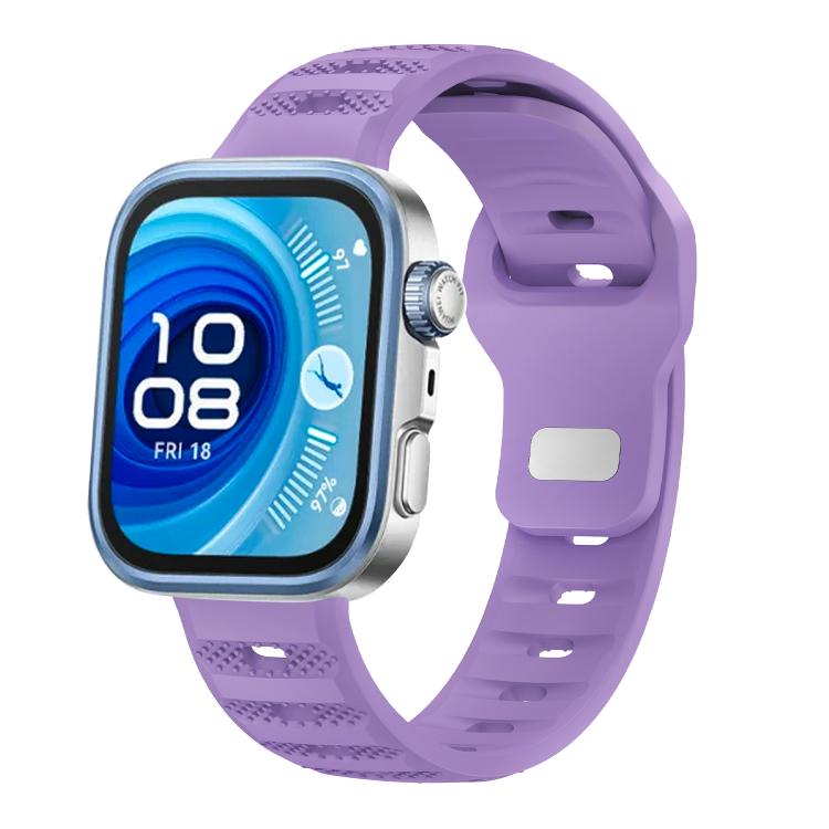 Silver Buckle Dotted Silicone Watch Band