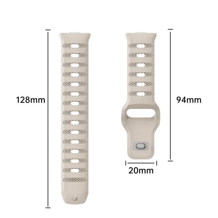 Silver Buckle Dotted Silicone Watch Band