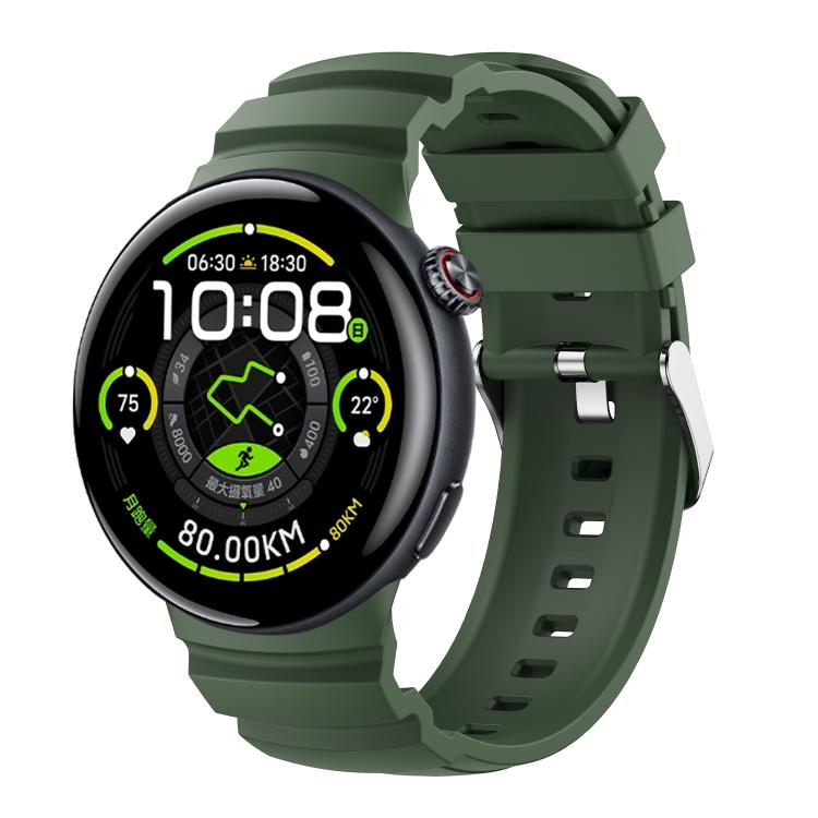 Solid Color Pin Buckle Sport Silicone Watch Band