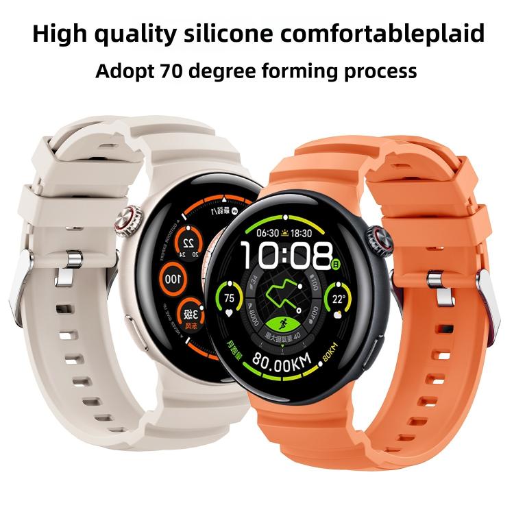 Solid Color Pin Buckle Sport Silicone Watch Band