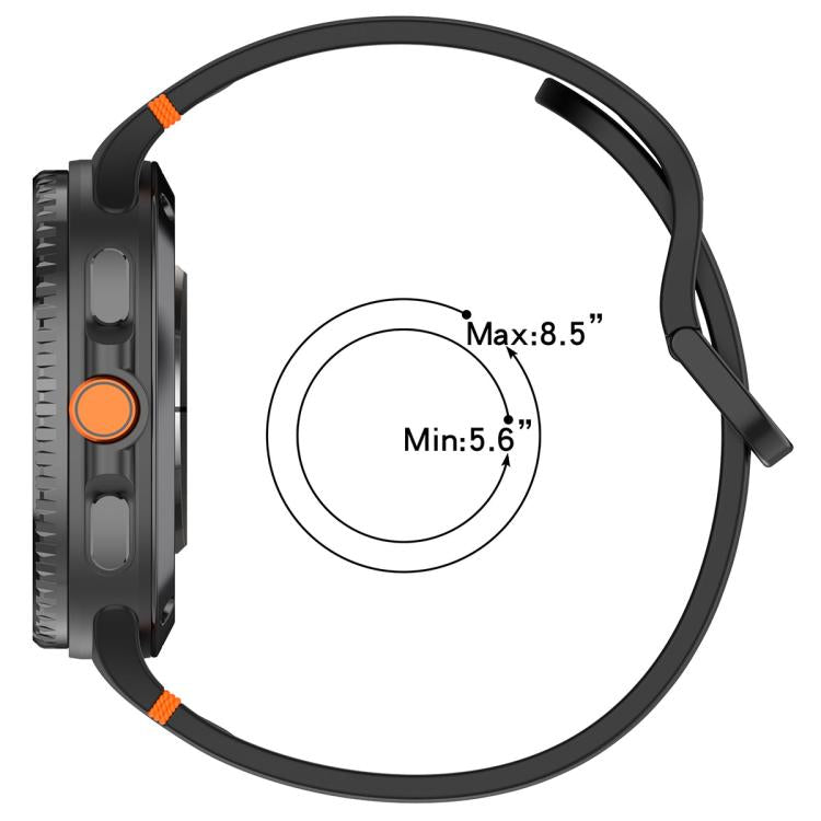 For Samsung Galaxy Watch8 / Watch8 Classic Stitched Solid Color Silicone Watch Band