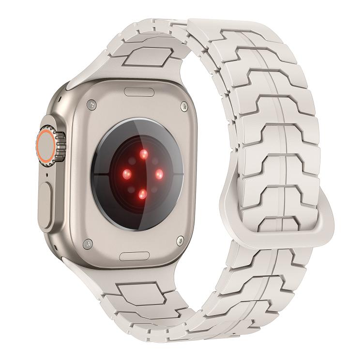 Steel Dragon Scale Magnetic Silicone Watch Band