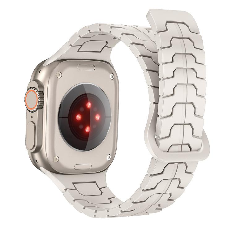 Steel Dragon Scale Magnetic Silicone Watch Band