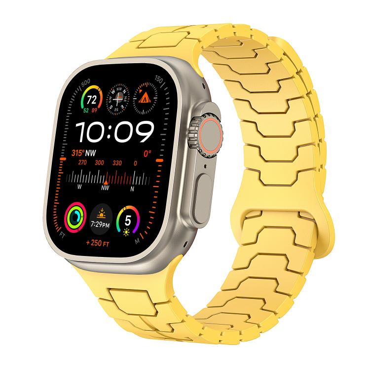 Steel Dragon Scale Magnetic Silicone Watch Band