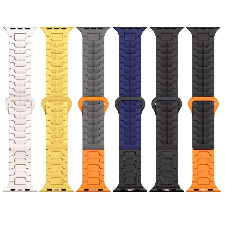 Steel Dragon Scale Magnetic Silicone Watch Band