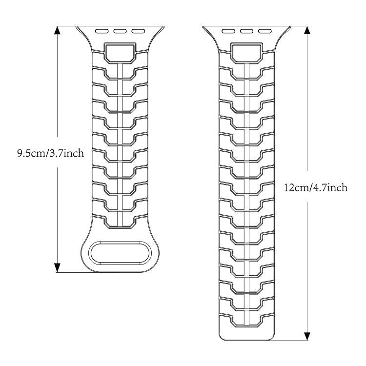 Steel Dragon Scale Magnetic Silicone Watch Band