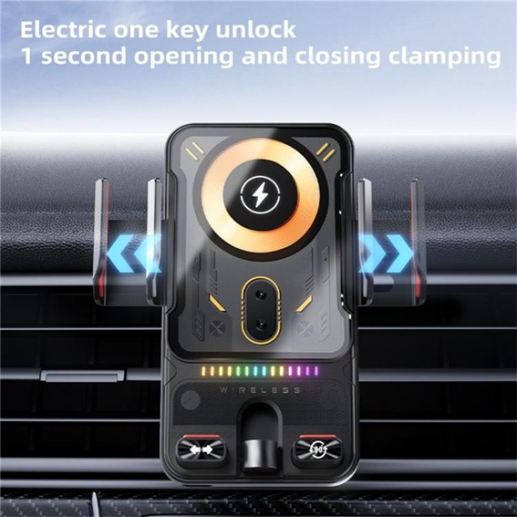 SD19 Wireless Charger 15W Magnetic Fast Charging Car Air Vent Mount Phone Holder, SD19 (Black), SD19 (Grey)