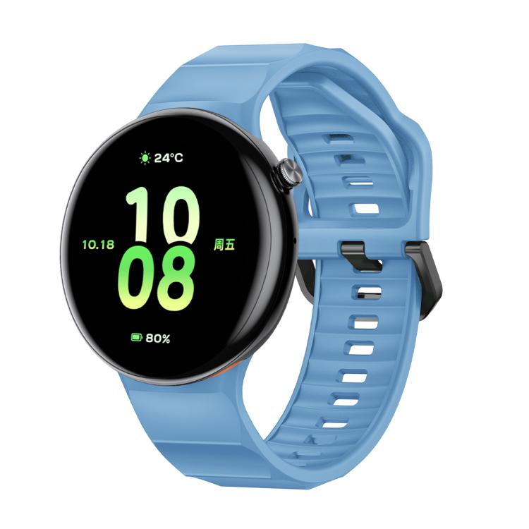 Black Buckle Single Color Silicone Watch Band
